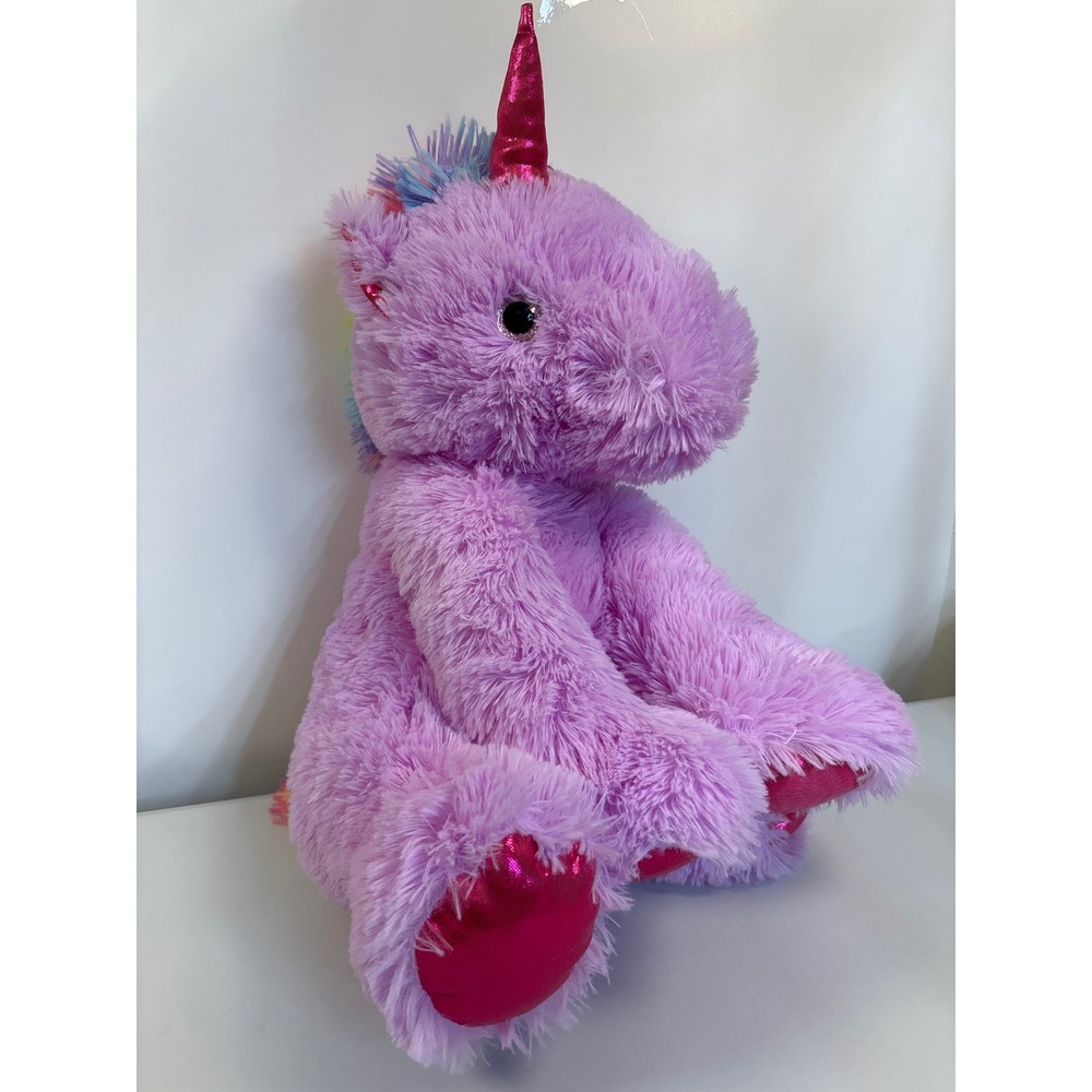 Hugfun Purple Unicorn Plush 19" Rainbow Mane Dollar General dolgen30247201k21